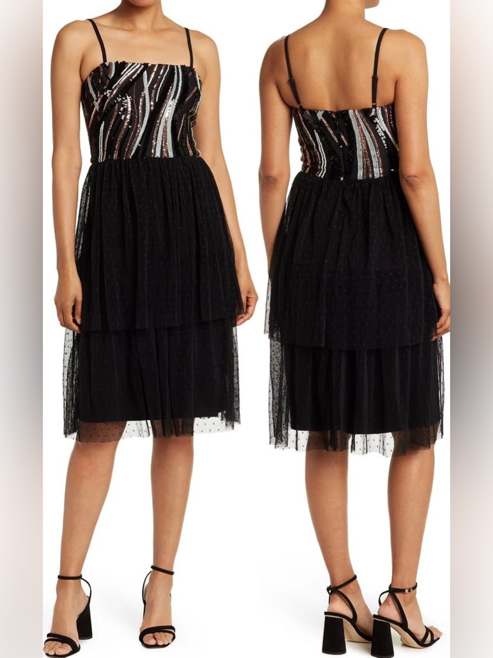 Dress the Population Kady Sequin Tulle Dress